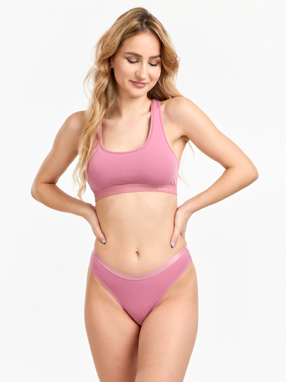 Bralette para mujer rosa envejecido