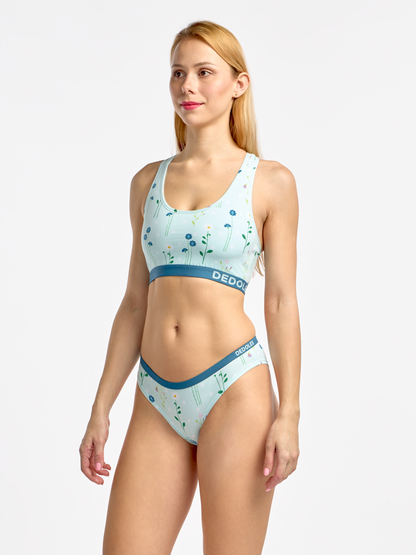 Bralette alegre para mujer Flores del prado