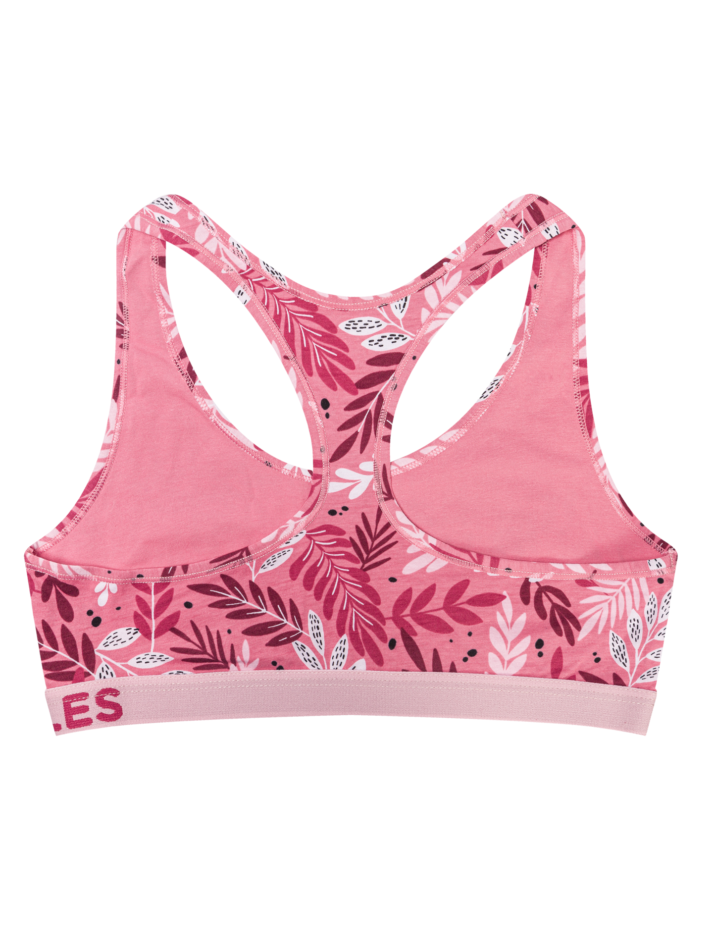 Bralette alegre para mujer Hojas rosas