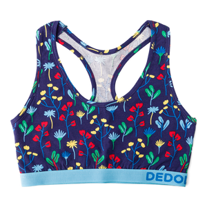 Bralette alegre para mujer Flores en acuarela