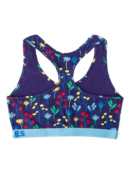 Bralette alegre para mujer Flores en acuarela