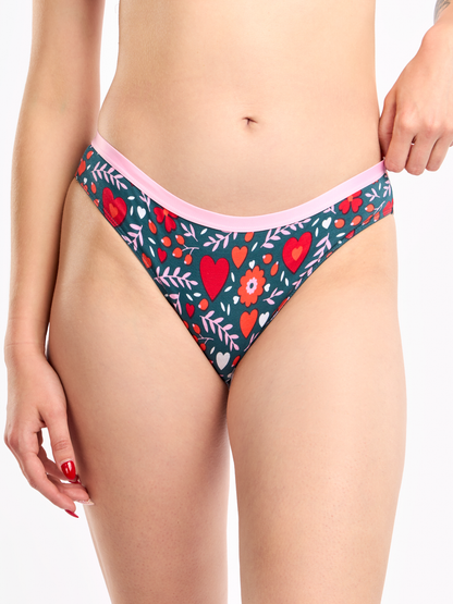 Bragas alegres para mujer Amor floral