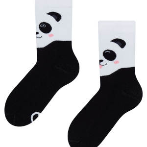 Calcetines infantiles alegres de inverno Panda feliz