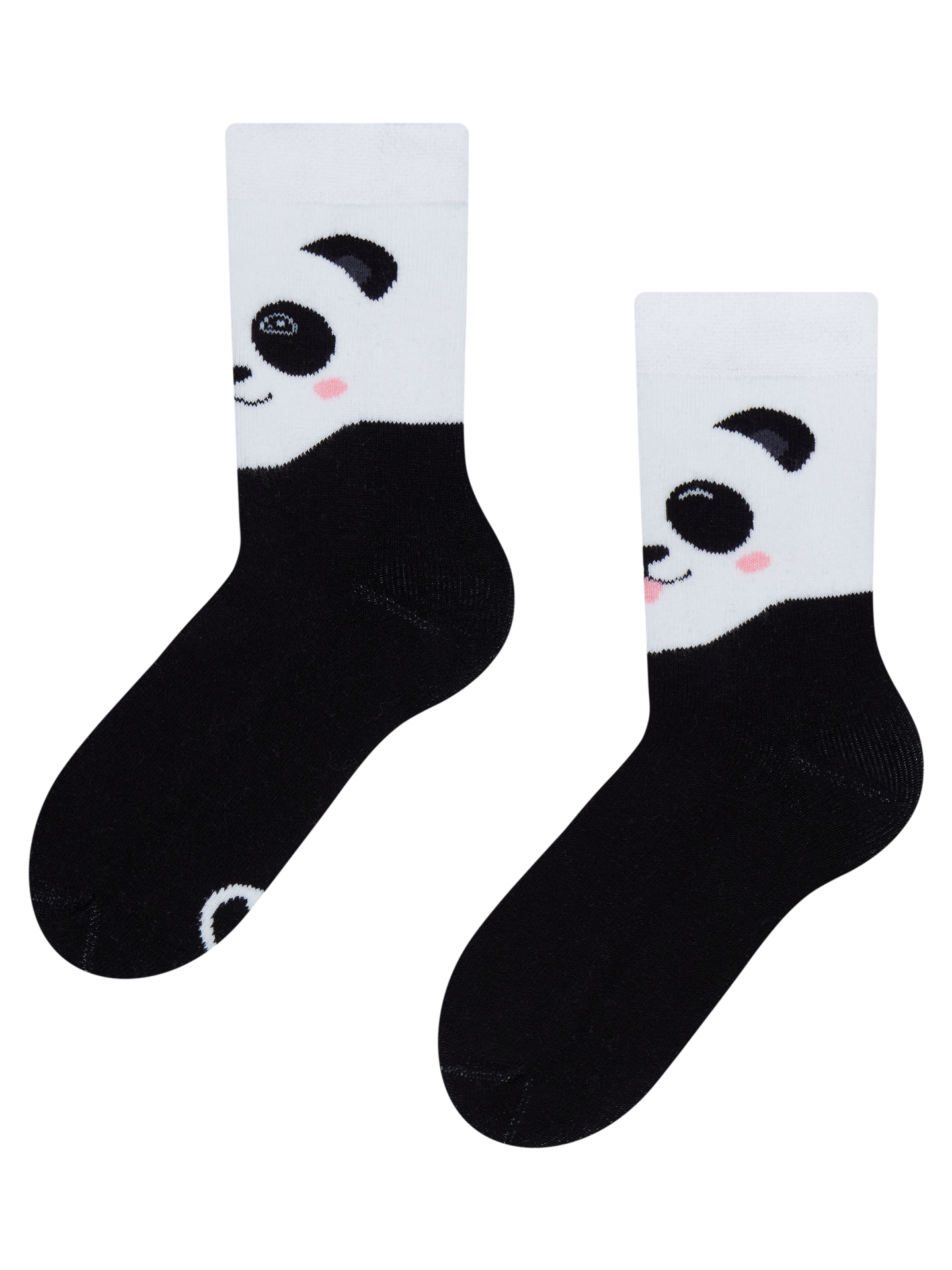 Calcetines infantiles alegres de inverno Panda feliz