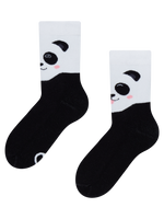 Calcetines infantiles alegres de inverno Panda feliz