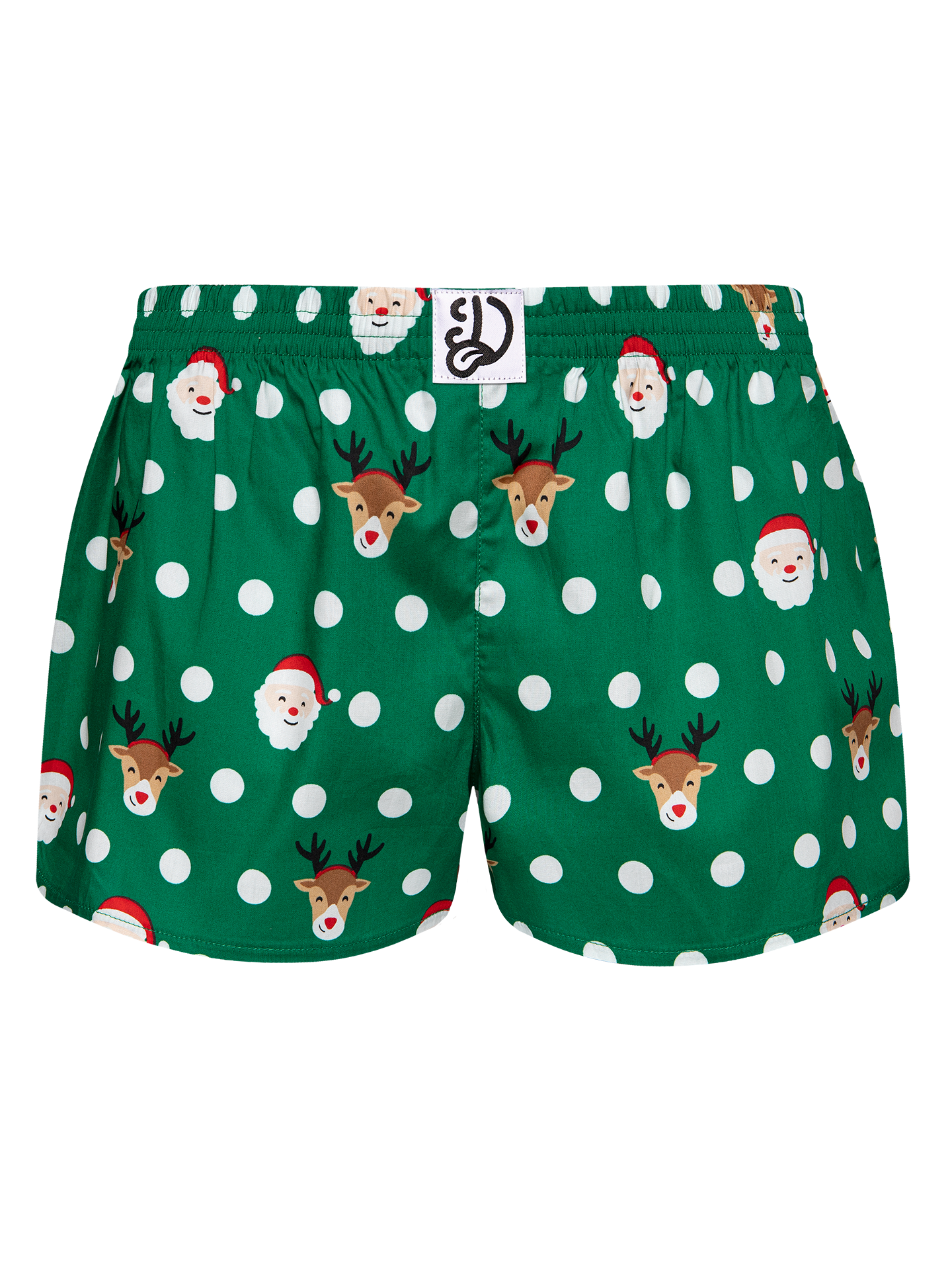 Calzoncillos alegres para mujer Santa y Rudolf