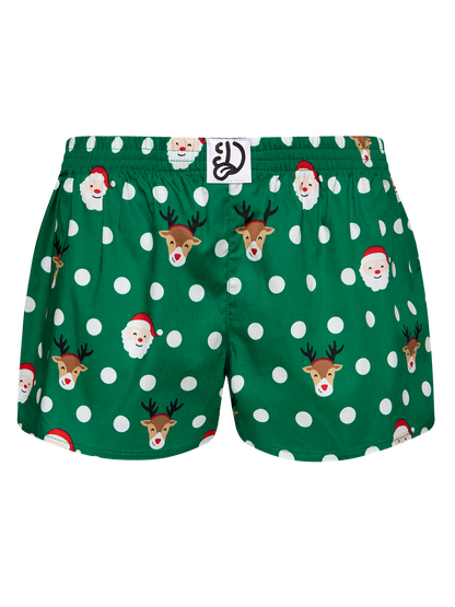 Calzoncillos alegres para mujer Santa y Rudolf