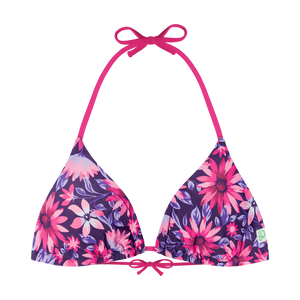 Top triangular alegre de bikini Espíritu floral