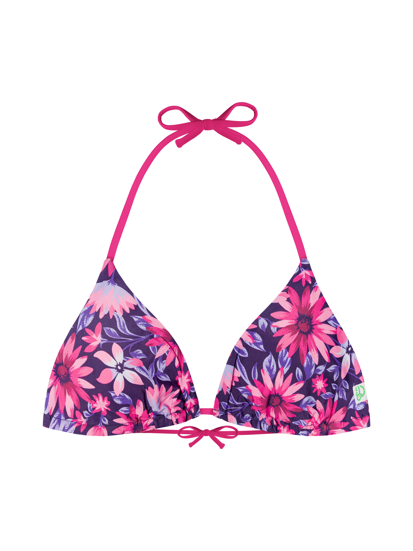 Top triangular alegre de bikini Espíritu floral