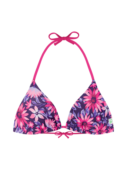 Top triangular alegre de bikini Espíritu floral