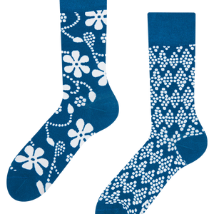 Calcetines alegres de bambú Estampado azul