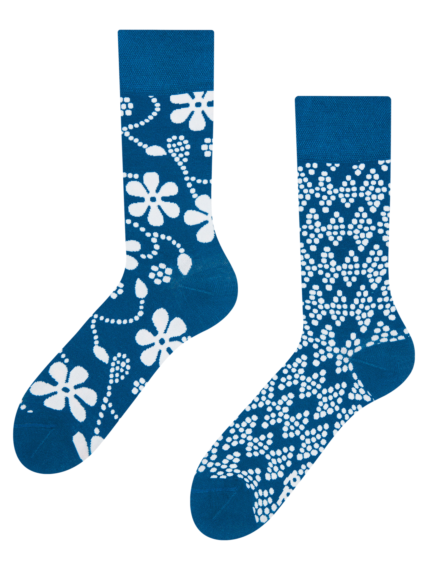 Calcetines alegres de bambú Estampado azul