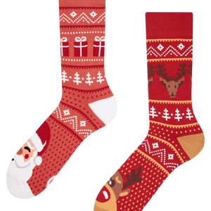 Calcetines de invierno alegres Renos de Santa Claus