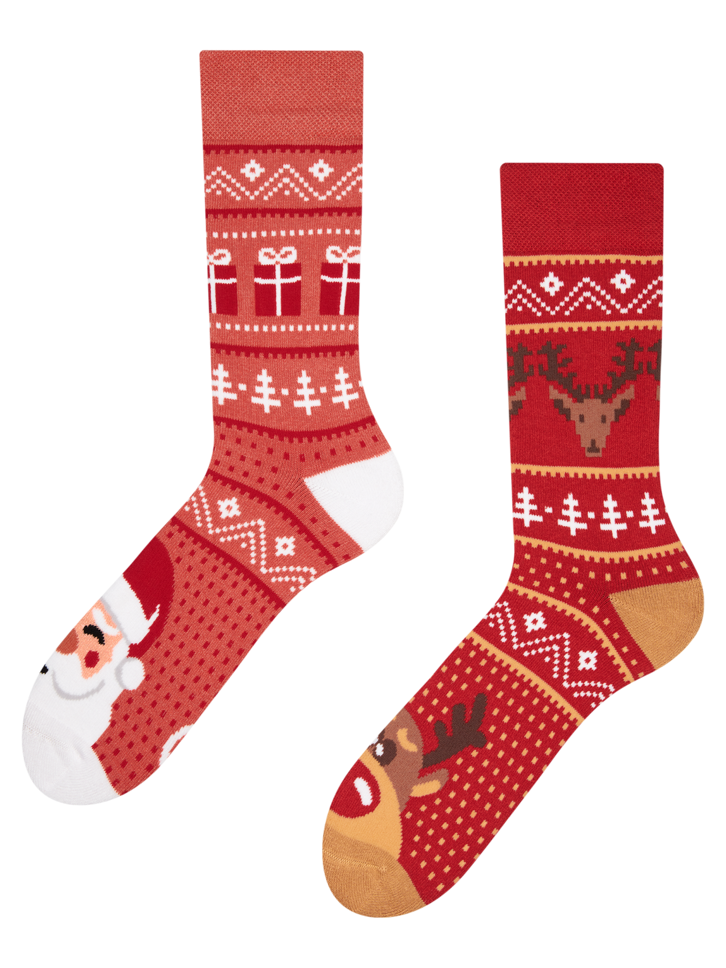 Calcetines de invierno alegres Renos de Santa Claus