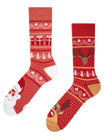 Calcetines de invierno alegres Renos de Santa Claus