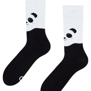 Calcetines de inverno alegres Panda feliz