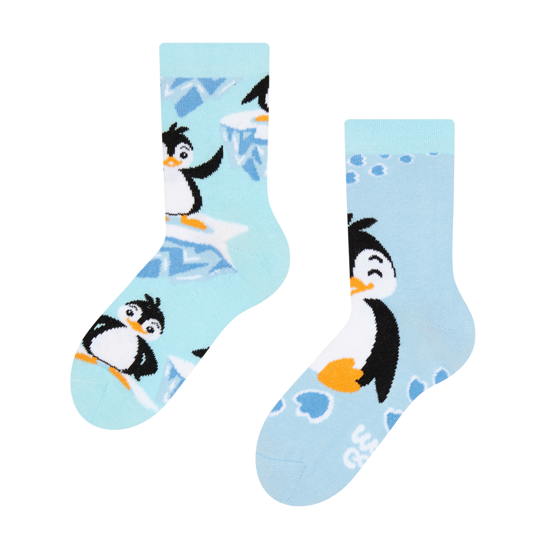 Calcetines infantiles alegres Pingüino feliz