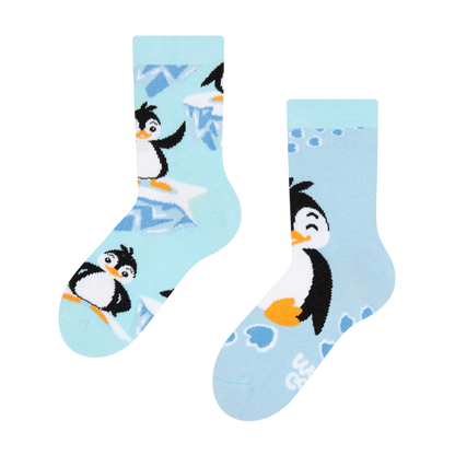 Calcetines infantiles alegres Pingüino feliz