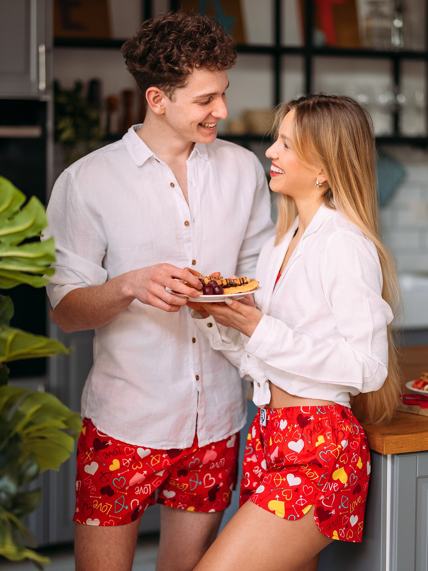 Calzoncillos alegres para hombre Corazones