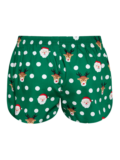 Calzoncillos alegres para mujer Santa y Rudolf