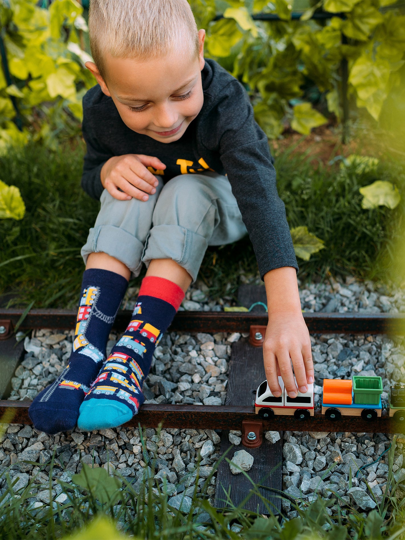 Calcetines infantiles alegres Trenes