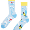 Calcetines de invierno alegres Pájaro de invierno