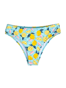Bragas de bikini de cintura media Limones de verano