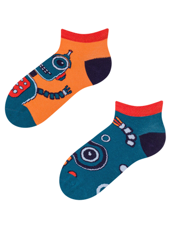 Calcetines tobilleros alegres para niños Robot
