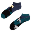 Calcetines tobilleros alegres Lobo de la luna