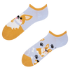 Calcetines sneakers alegres Perro Corgi