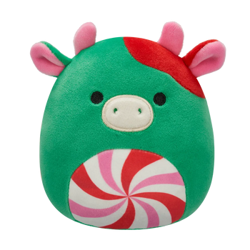 Squishmallows Rubén, La Vaca Verde Con Barriga En Espiral, 20 cm