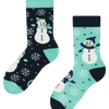 Calcetines infantiles alegres de inverno Muñeco de nieve alegre
