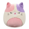 Squishmallows Fuzzamallows Nell el Gato Calicó Rosa y Violeta, 30 cm