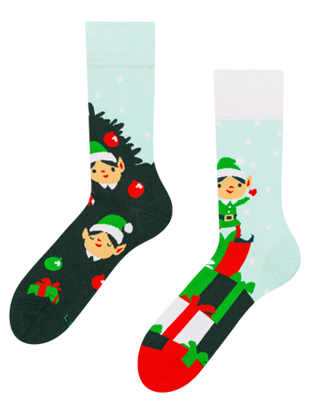 Calcetines alegres Elfos y regalos
