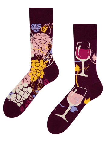 Calcetines alegres Vino tinto