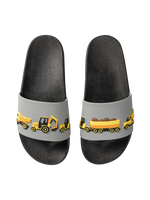 Chanclas infantiles alegres En construcción