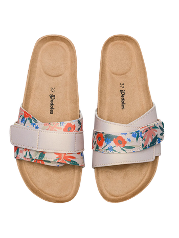 Sandalias con suela de corcho para mujer Jardín de amapolas