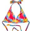 Top triangular alegre de bikini Diseño abastracto colorido