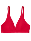 Bralette triangular sin costuras para mujer Rojo pasión