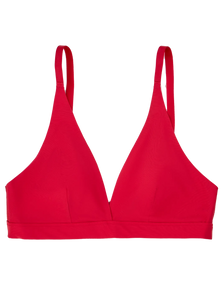 Bralette triangular sin costuras para mujer Rojo pasión