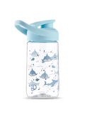 Botella de agua alegre Tiburón gris 470 ml