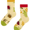 Calcetines infantiles alegres Insectos y flores silvestres