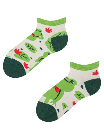 Calcetines tobilleros alegres para niños Ranita