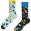 Calcetines alegres Flores en acuarela