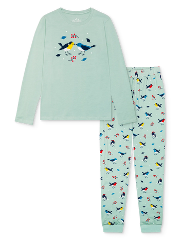 Pijama alegre para mujer Pájaros cantarines