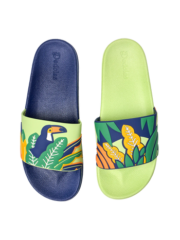 Chanclas alegres Tucán y hojas