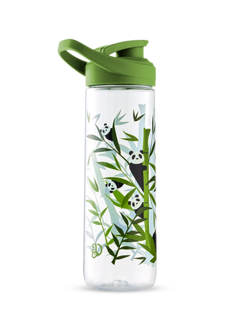 Botella de agua alegre Pandas y bambú 700 ml
