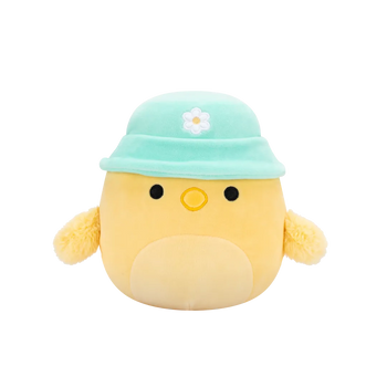 Squishmallows Triston el Pollito Amarillo con Sombrero de Pescador Menta, 20 cm