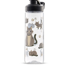 Botella de agua alegre Gato gris 700 ml