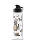 Botella de agua alegre Gato gris 700 ml